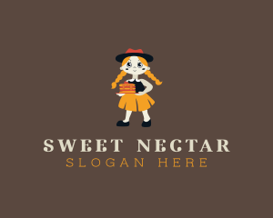 Sweet Pancake Girl logo design