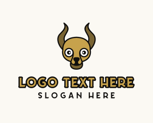 Head - Horned Creature Toy logo design