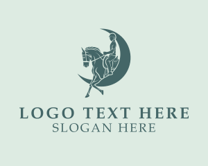 Equestrian - Derby Stallion Horse logo design