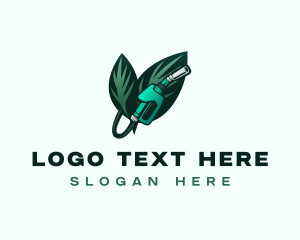 Power - Leaf Gasoline Pump logo design