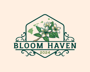 Hawaii Plumeria Flower logo design