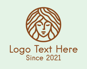 Brown - Minimalist Beautiful Woman logo design