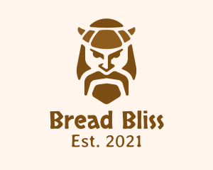 Baguette - Croissant Medieval Man logo design