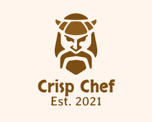 Croissant Medieval Man logo design