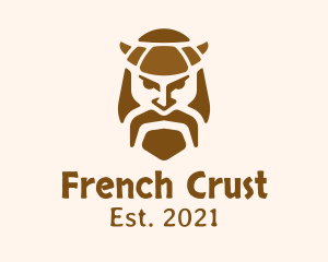Baguette - Croissant Medieval Man logo design