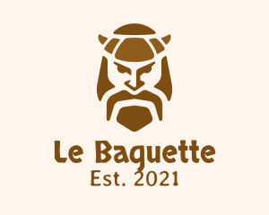 Baguette - Croissant Medieval Man logo design