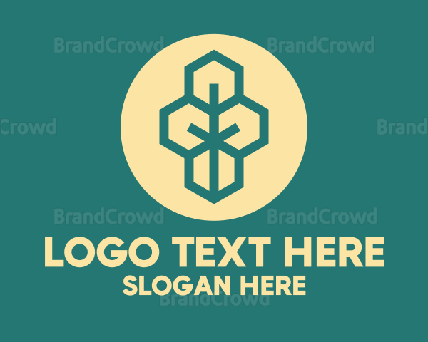 Green Geometric Tree Logo