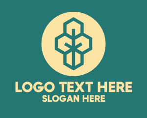 Arborist - Green Geometric Tree logo design