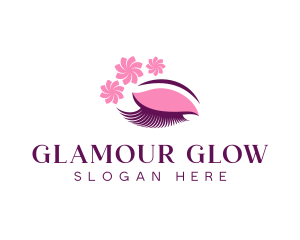 Eyeshadow - Flower Eyelash Beauty logo design