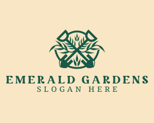 Shovel Plant Landscaping logo design