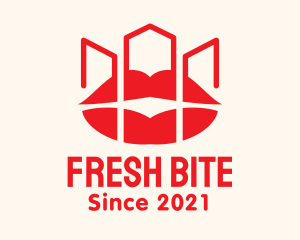 Mouth - Lipstick Cosmetic Building logo design