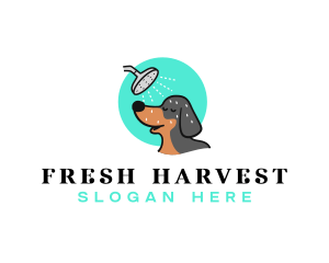 Dog Bathing Shower logo design