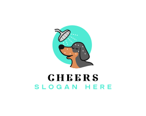 Fresh - Dog Bathing Shower logo design