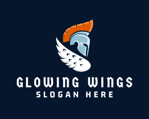 Spartan Wing Helmet logo design