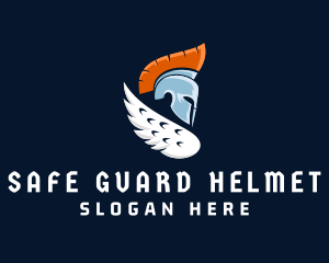 Helmet - Spartan Wing Helmet logo design