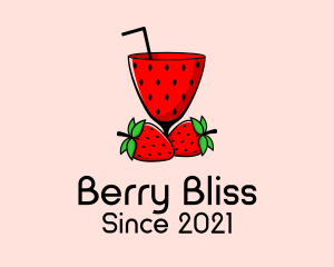 Strawberry - Strawberry Daiquiri Juice Drink logo design