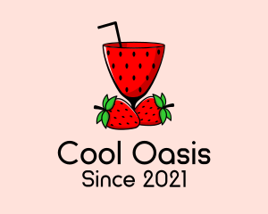 Refreshment - Strawberry Daiquiri Juice Drink logo design