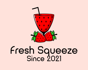 Juice - Strawberry Daiquiri Juice Drink logo design