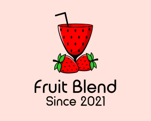 Smoothie - Strawberry Daiquiri Juice Drink logo design