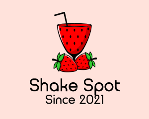 Shake - Strawberry Daiquiri Juice Drink logo design