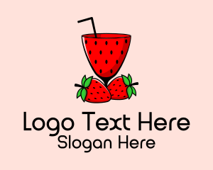 Strawberry Daiquiri Juice Drink  Logo