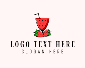 Cooler - Strawberry Daiquiri Juice Drink logo design