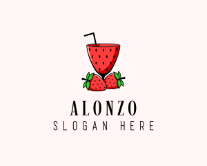 Strawberry Daiquiri Juice Drink  logo design