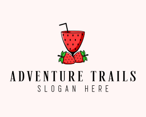 Strawberry Daiquiri Juice Drink  logo design