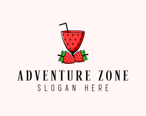 Strawberry Daiquiri Juice Drink  logo design