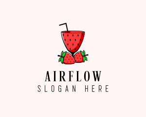 Strawberry Daiquiri Juice Drink  logo design