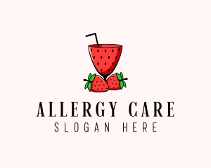 Strawberry Daiquiri Juice Drink  logo design