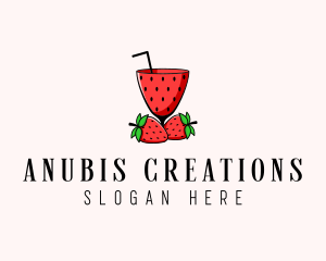 Strawberry Daiquiri Juice Drink  logo design