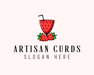 Strawberry Daiquiri Juice Drink  logo design