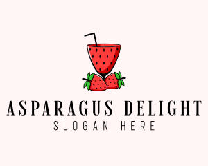 Strawberry Daiquiri Juice Drink  logo design