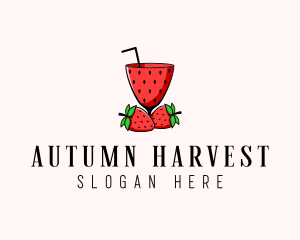 Strawberry Daiquiri Juice Drink  logo design