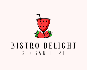 Strawberry Daiquiri Juice Drink  logo design