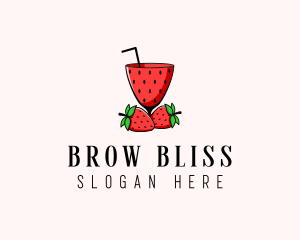 Strawberry Daiquiri Juice Drink  logo design