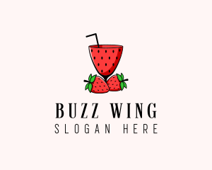 Strawberry Daiquiri Juice Drink  logo design