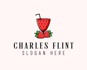 Strawberry Daiquiri Juice Drink  logo design