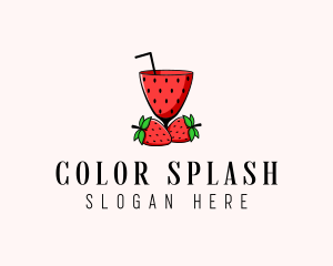 Strawberry Daiquiri Juice Drink  logo design