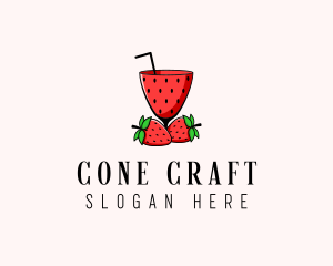 Strawberry Daiquiri Juice Drink  logo design