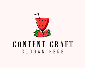 Strawberry Daiquiri Juice Drink  logo design