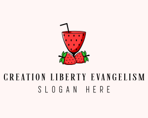 Strawberry Daiquiri Juice Drink  logo design