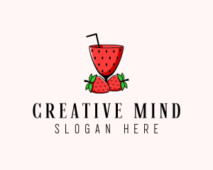 Strawberry Daiquiri Juice Drink  logo design