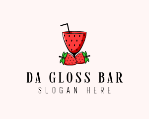 Strawberry Daiquiri Juice Drink  logo design