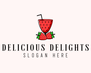 Strawberry Daiquiri Juice Drink  logo design