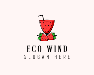 Strawberry Daiquiri Juice Drink  logo design