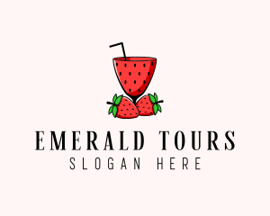 Strawberry Daiquiri Juice Drink  logo design