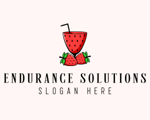 Strawberry Daiquiri Juice Drink  logo design