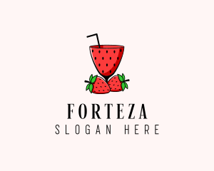 Strawberry Daiquiri Juice Drink  logo design